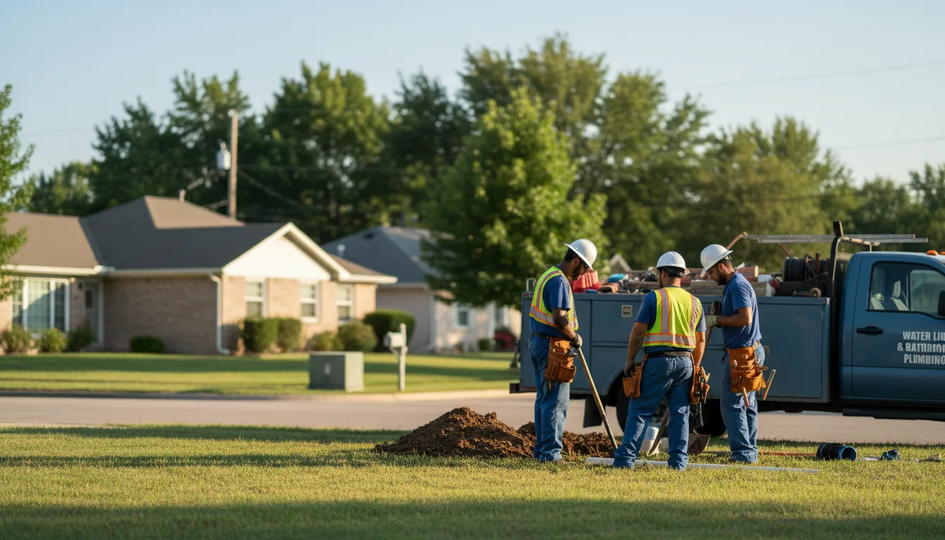 Residential water line and bathroom plumbing service in Center Junction, IA
